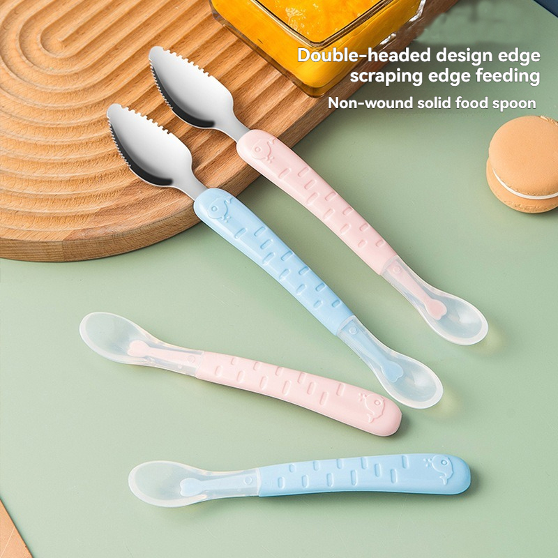 Baby Food Scraper Spoon - Dual - đánh giá và giá Baby Food Apple