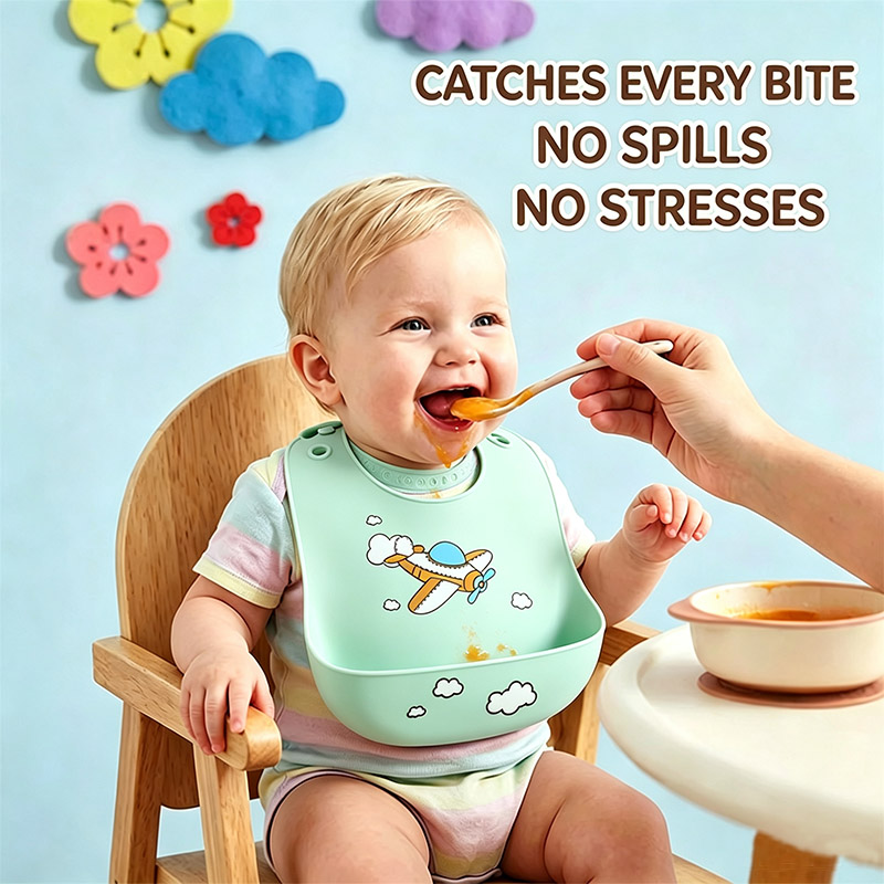 Silicone Baby Feeding Bib Wate - đánh giá và giá Easy Baby Food