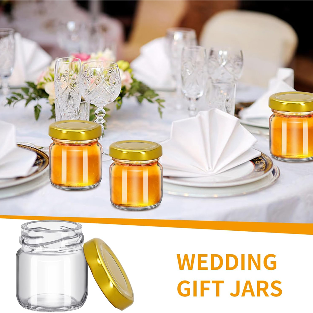 1.5 oz Round Mini Clear Honey  - đánh giá và giá Baby Food Glass Jar