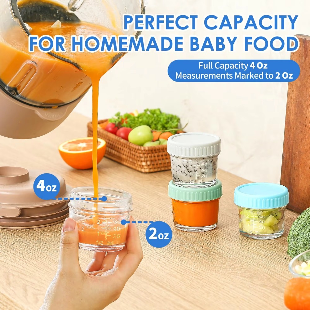 6pcs Multipurpose Glass Baby F - đánh giá và giá Baby Food Glass Jar
