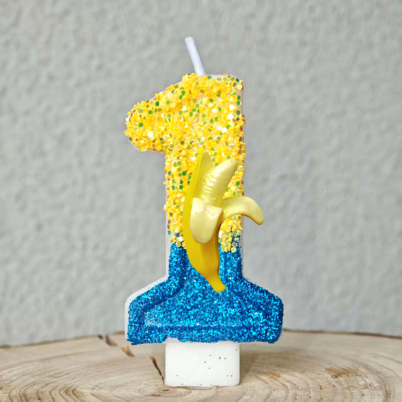 Yellow Banana Man Candle Numbe - đánh giá và giá Baby Food Banana