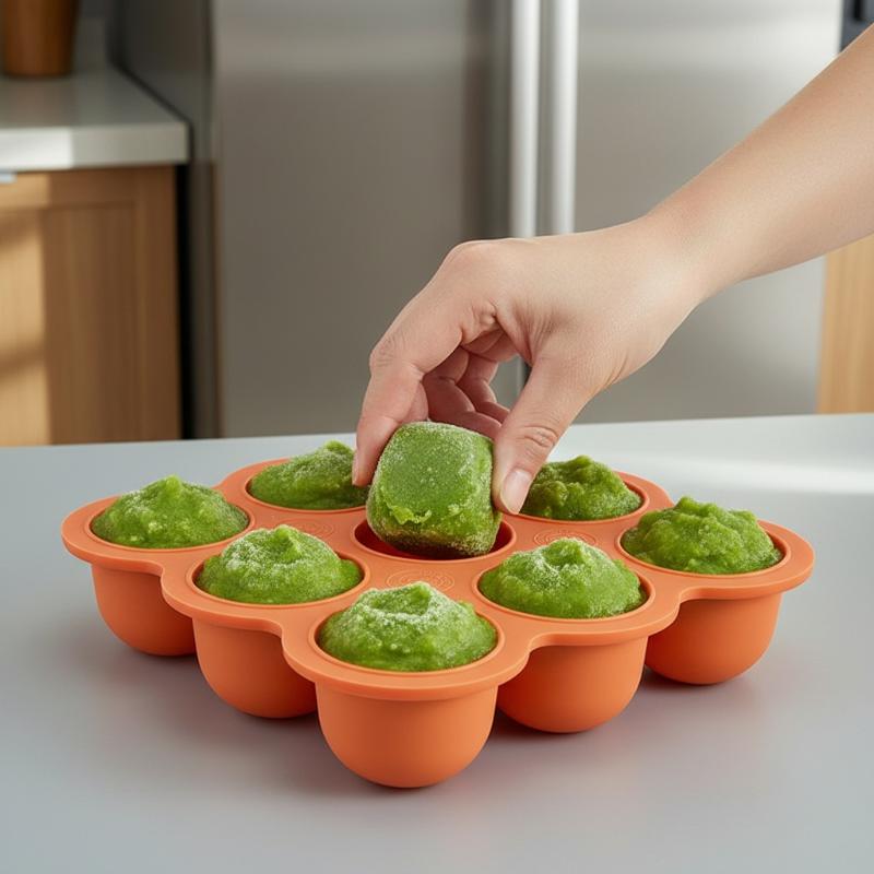 Baby Food Silicone Container 9 - đánh giá và giá Puree Baby Food