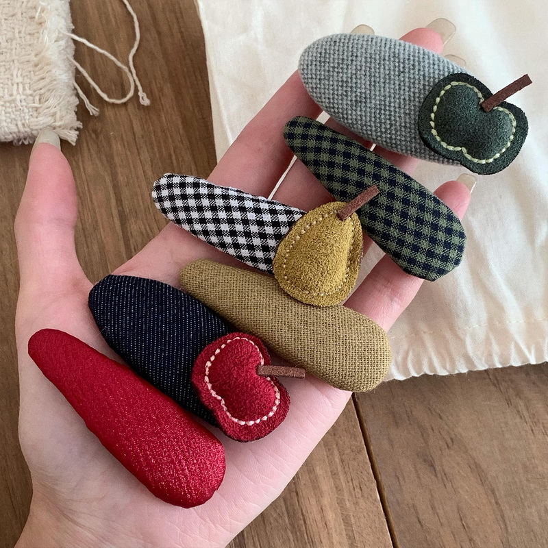2PCS/set Cute Apple Hair Clip  - đánh giá và giá Baby Food Apple