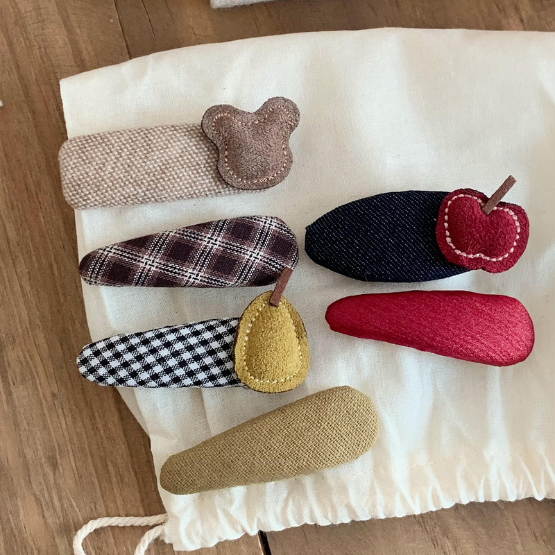 2PCS/set Cute Apple Hair Clip  - đánh giá và giá Baby Food Apple