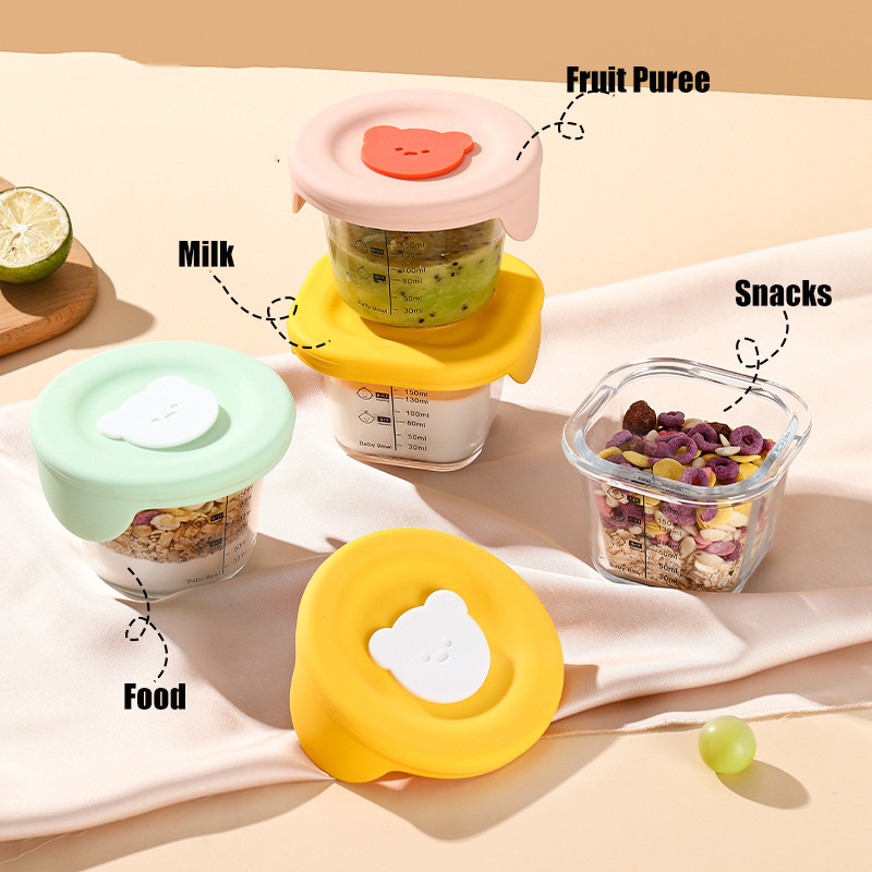 High Borosilicate Glass Lunch  - đánh giá và giá Baby Food Glass Jar