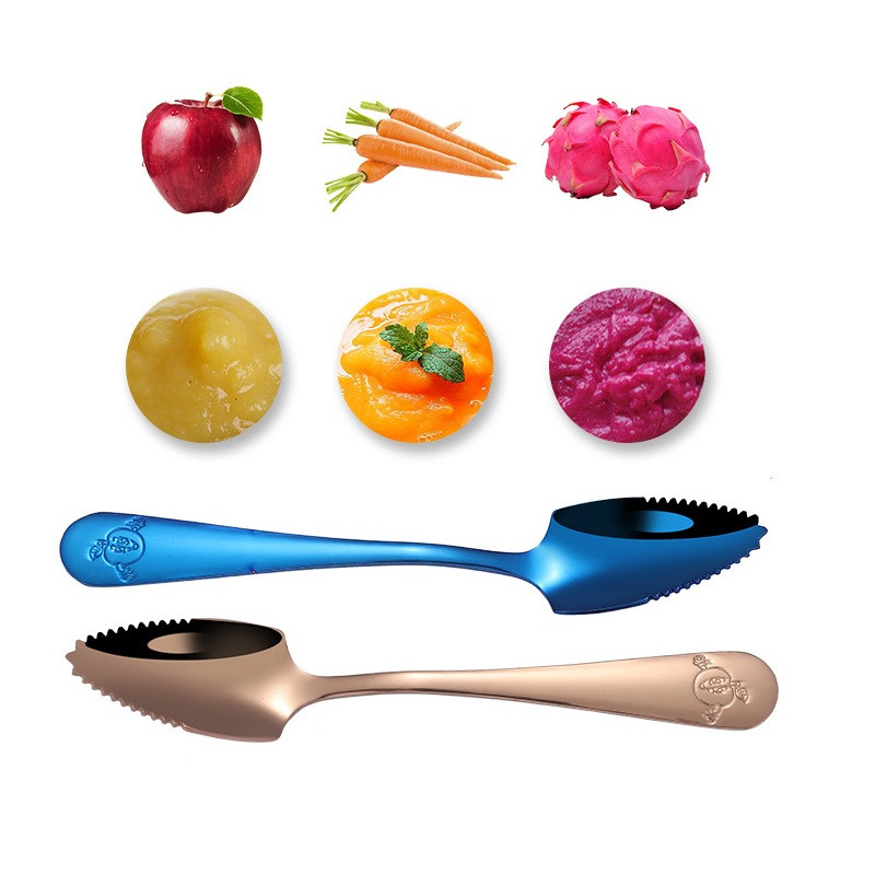100Pcs/lot Stainless Steel Saw - đánh giá và giá Baby Food Apple