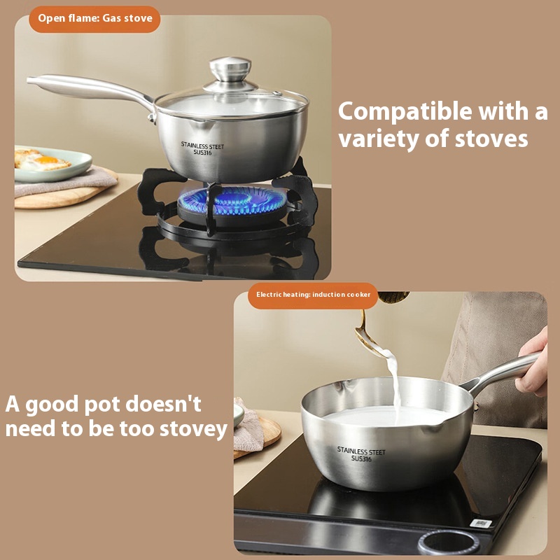 316 stainless steel pot thicke - đánh giá và giá Baby Food Home